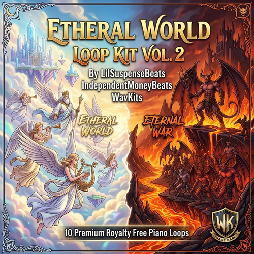 Ethereal World Loop Kit Vol. 2 - Angels vs Demons Eternal War cover art by LilSuspenseBeats x IndependentMoneyBeats x WavKits